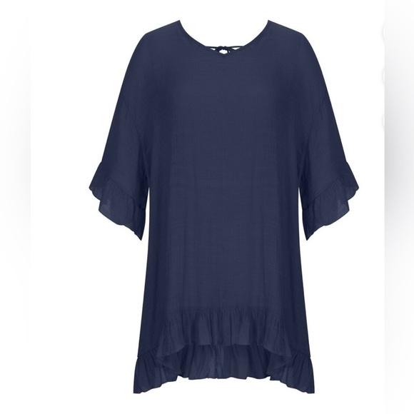 EKOUAER Womens Casual Solid Short Sleeve Boho Dress Swing Cover Up Dress Size S - Picture 6 of 9